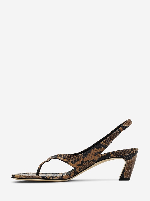 Босоножки (каблук) жен POEVE DDE56 Sabbia - 0