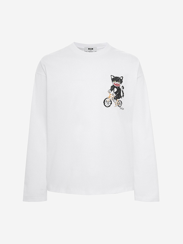 Футболка с длинным рукавом муж MSGM 4040MM96N 267002 01 - 0