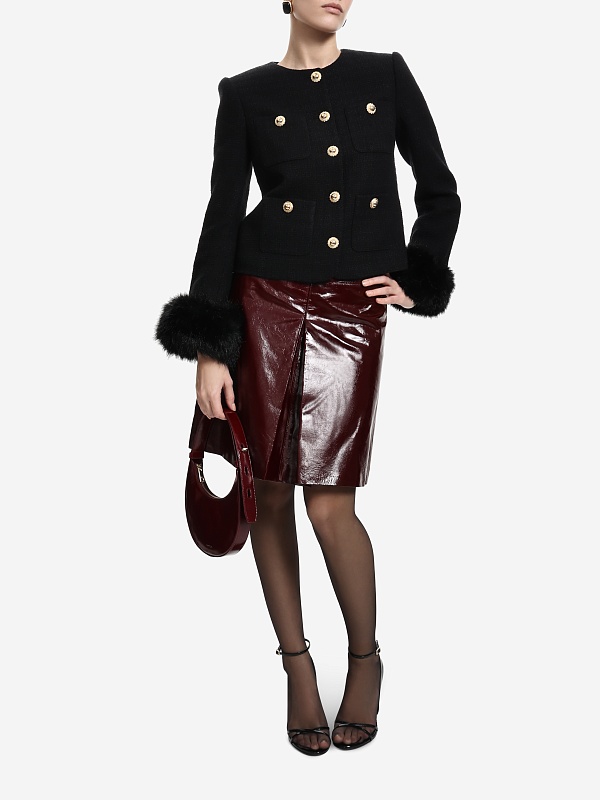 Юбка жен Self-Portrait PF25-091SK-BU BURGUNDY - 2