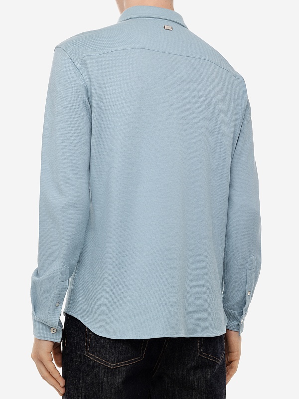 Рубашка муж AGNONA PE23P_TD05U1_Y2034 A44 CELESTE - 4