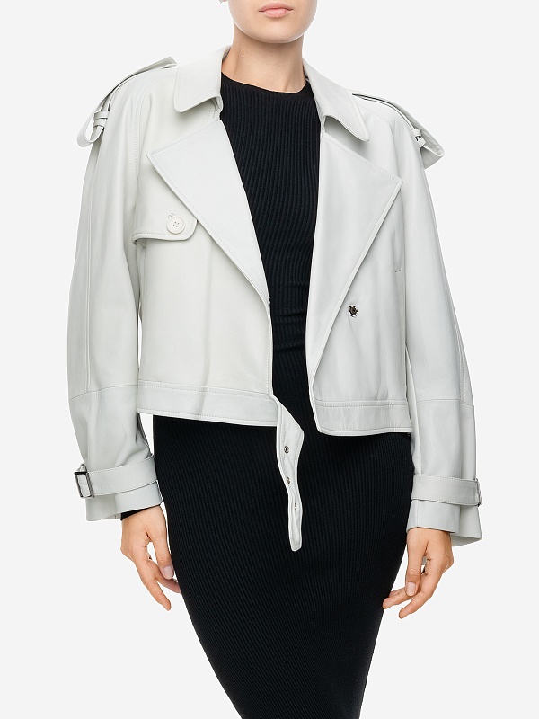 Куртка кожаная жен Salvatore Santoro 46017-D GLOV_IVORY - 3