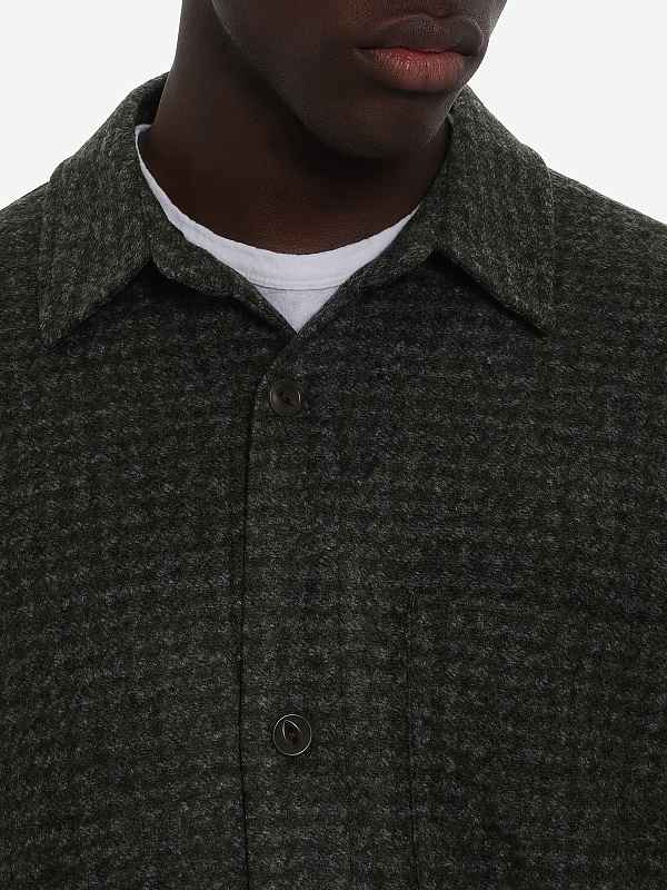 Рубашка муж Officine Generale W25MOVS072 OLIVE/MIDHTRGREY - 4