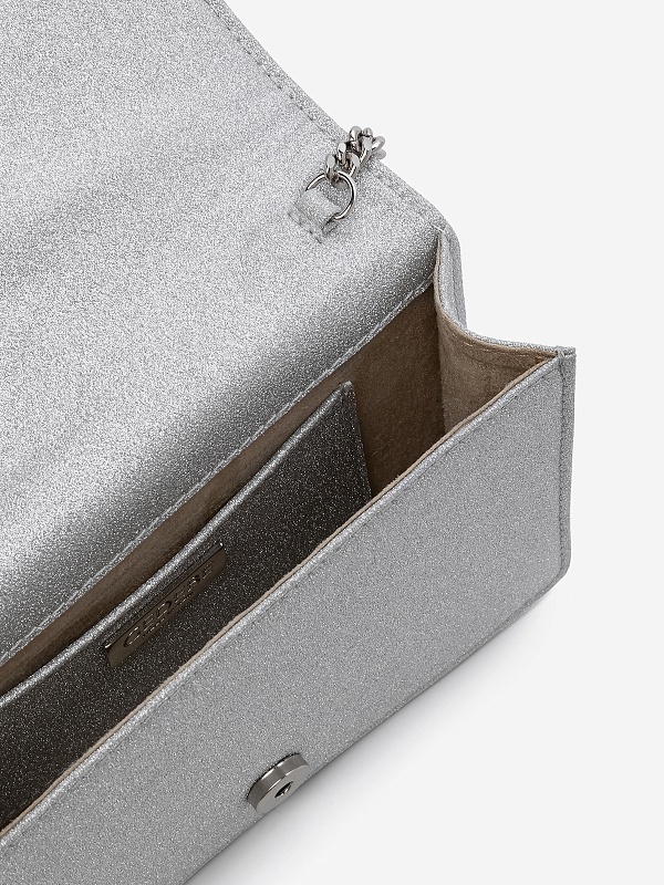 Сумка жен Gedebe cliky microglitter silver - 4