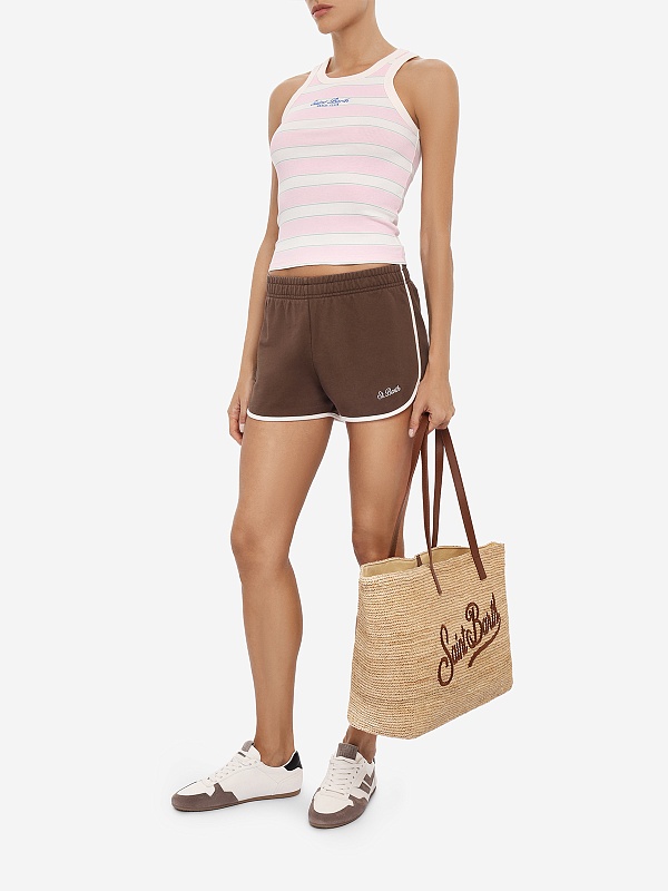 Топ жен MC2 Saint Barth AAD001 01906L RIB STB BEACH STRIPES 2053 EMB - 1