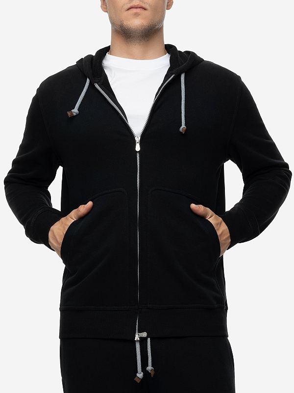 Толстовка на молнии муж Brunello Cucinelli MTU149069G NERO - 2