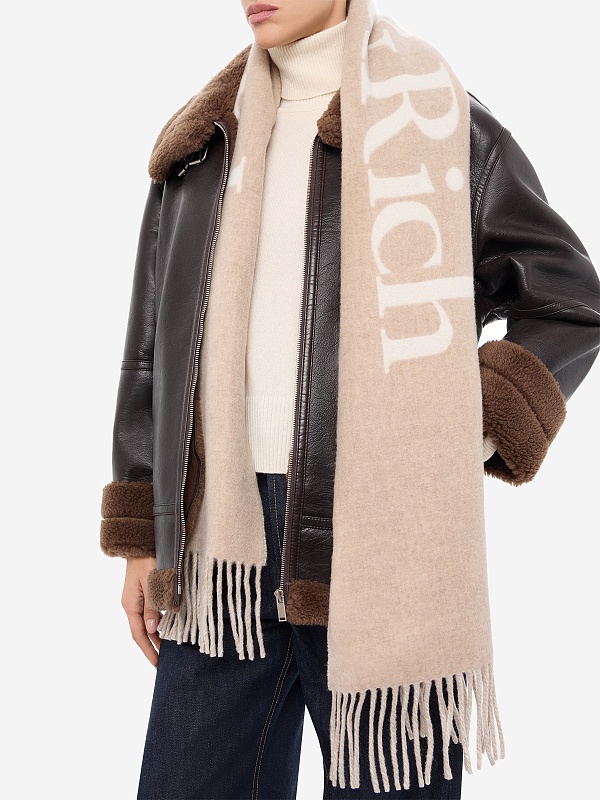 Шарф жен Sporty & Rich AC05262300WH37 Ecru - 4