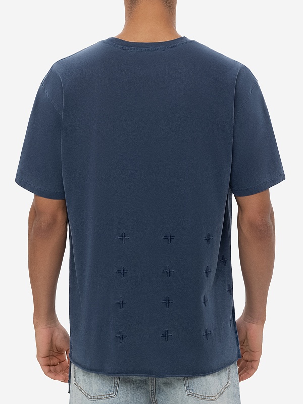 Футболка муж Ksubi MPF25TE034 navy - 3