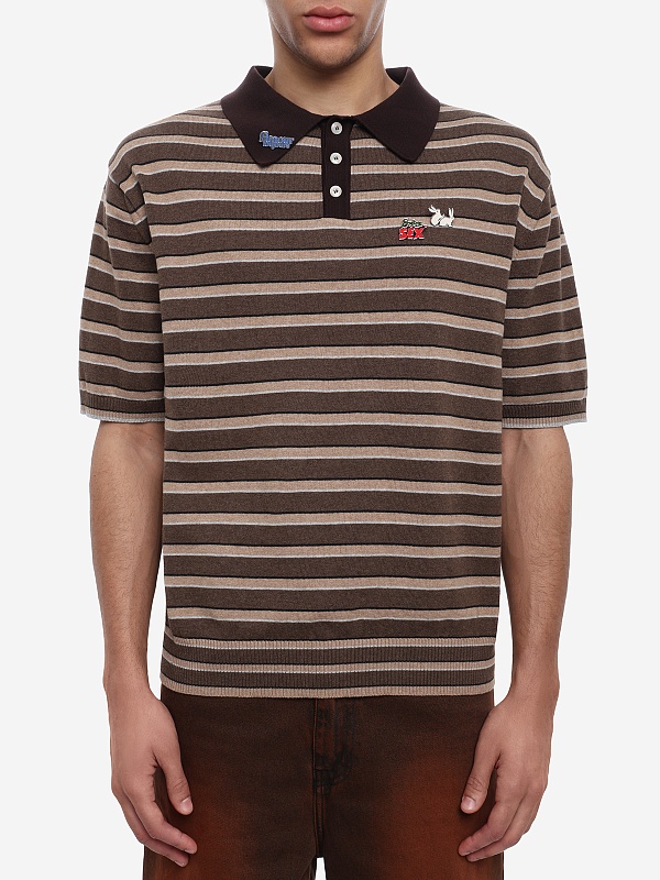 Поло муж Carne Bollente SS26KNP0201 Stripe - 3