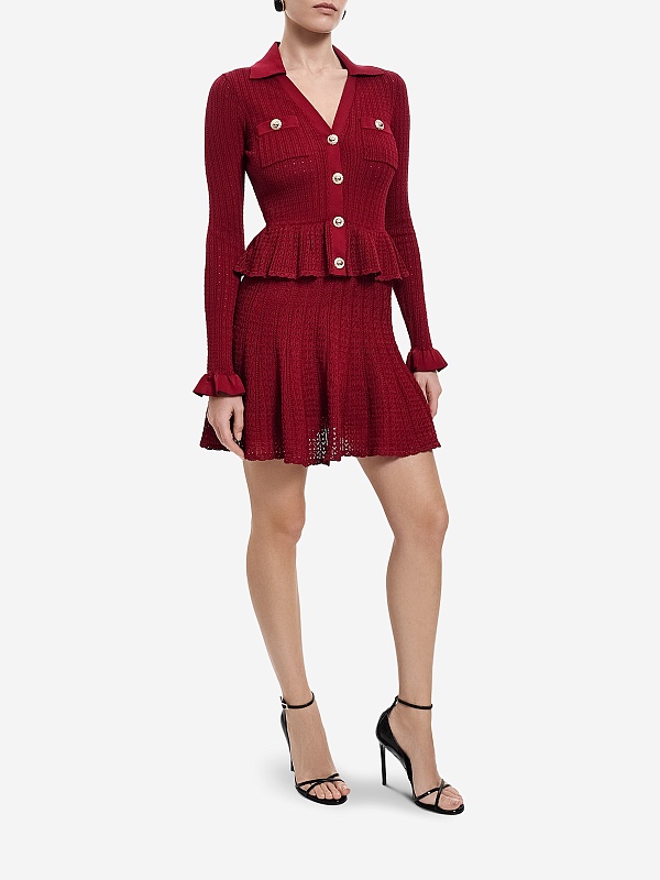 Платье жен Self-Portrait PF25-093S-BU BURGUNDY - 2