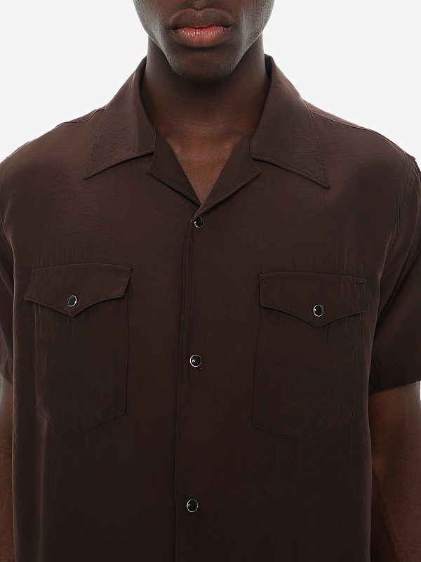 Рубашка муж Tonywack BF12SH007 BROWN - 5