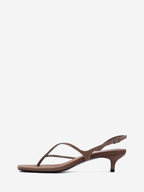 Босоножки (каблук) жен Black Suede Studio MEHAK 35 | 35mm taupe - 0
