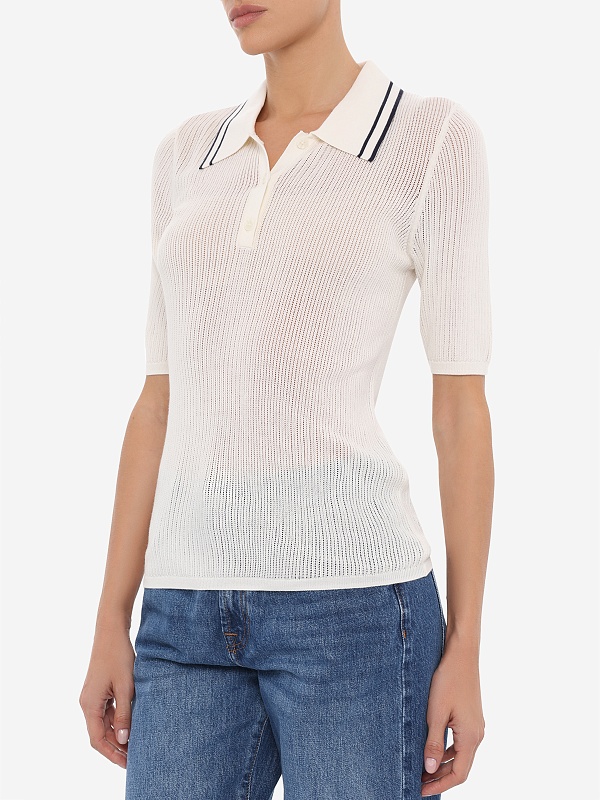 Поло жен 7 For All Mankind 7NAX0H03 U73JC VISCOSE BLEND WHITE - 3