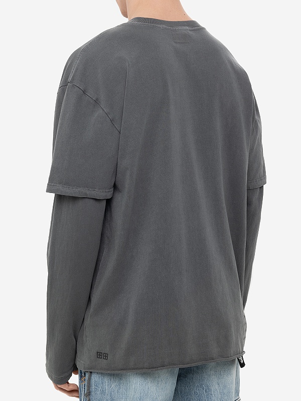 Футболка с длинным рукавом муж Ksubi MPS25TE025 BLACK - 4