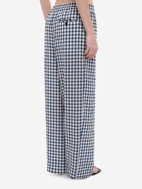 Брюки жен DUNST UDPA6B121N2 NAVY CHECK - 3