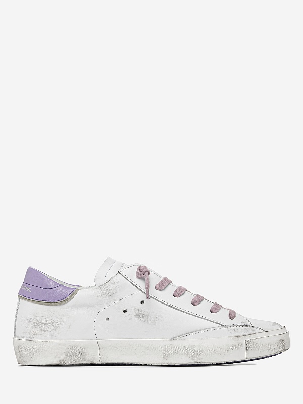 Кеды жен Philippe Model PRLD VB36 VEAU BRODERIE_BLANC VIOLET - 1