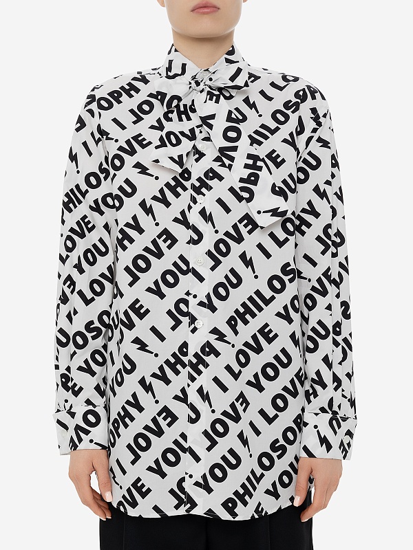 Блуза жен Philosophy Di Lorenzo Serafini 0225 5742 A1555 Fantasy print Black - 3