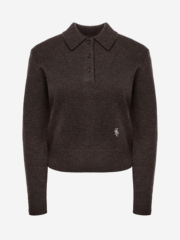 Поло с длинным рукавом жен Sporty & Rich WS07466302BR27 Toffee - 0