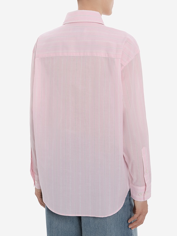 Рубашка жен DUNST UDSH6A104P1 SOFT PINK STRIPE - 3