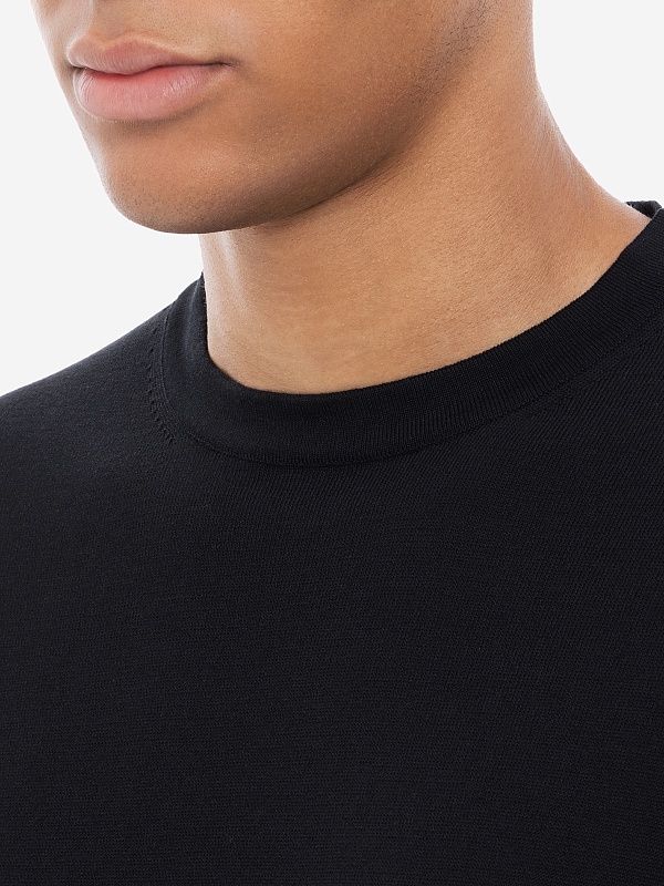 Джемпер с коротким рукавом муж Filippo De Laurentiis TS0MC CR14R 990 black - 3