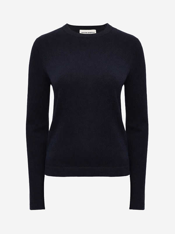 Лонгслив жен Officine Generale W25WTEE200 DARK NAVY - 4