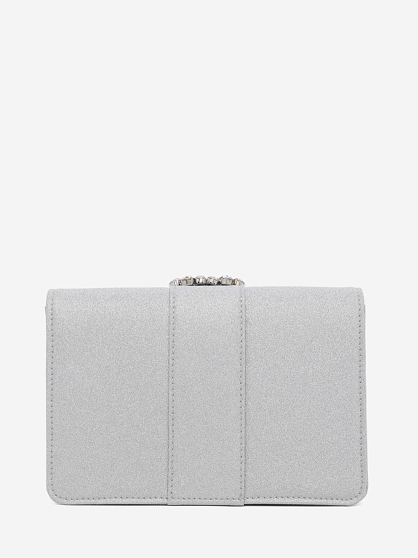 Сумка жен Gedebe cliky microglitter silver - 3