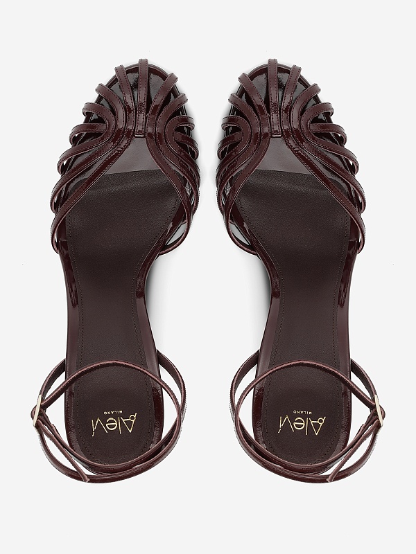 Босоножки (каблук) жен Alevi L25SC002.R.01261345 Merlot - 4