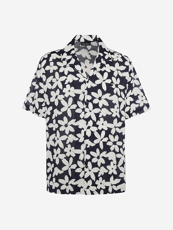 Рубашка муж Emporio Armani EM000593 AF20443 FB074 FLOWER EAGLE ARM.BLU - 0