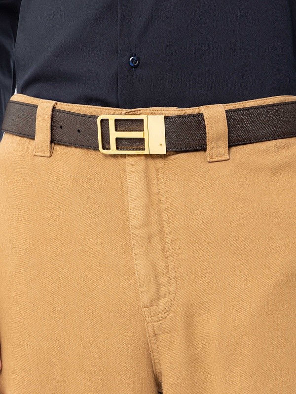 Ремень муж Tom Ford TB276-LCL220G 3BN18 CHOCOLATE + BLACK - 4