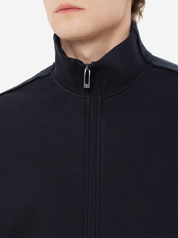 Толстовка на молнии муж Emporio Armani 3D1M69 1JHSZ 0920 BLU NAVY - 5