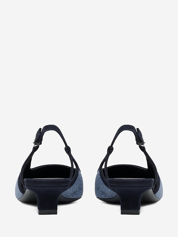 Слингбэки (каблук) жен Kennel & Schmenger 39100-288 jeans/ocean - 4