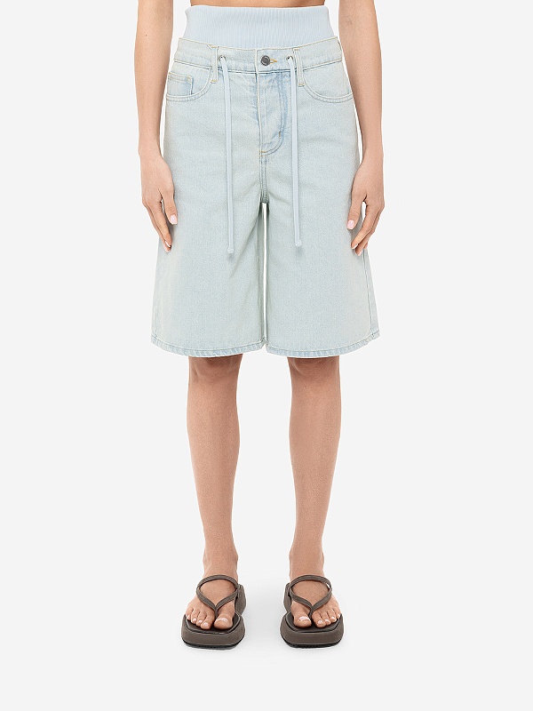 Шорты жен Yuzefi YUZRS25-RW-TR04-43 LIGHT BLUE - 3