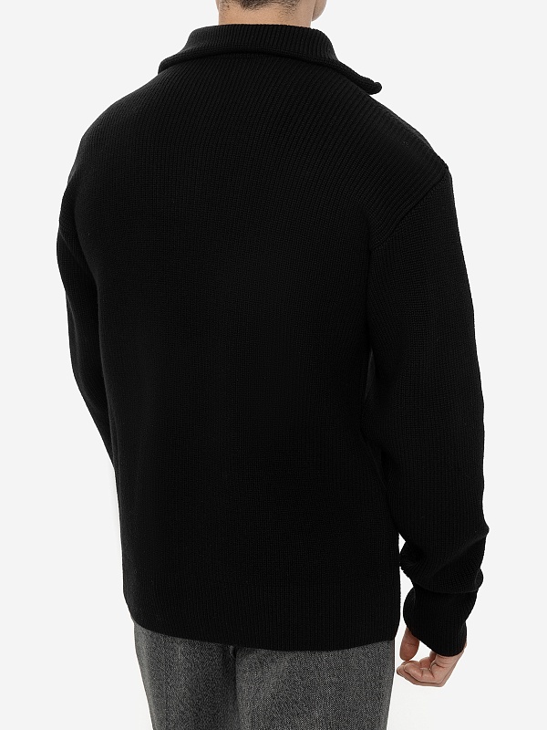 Свитер муж Officine Generale W24MKNT304 BLACK - 4