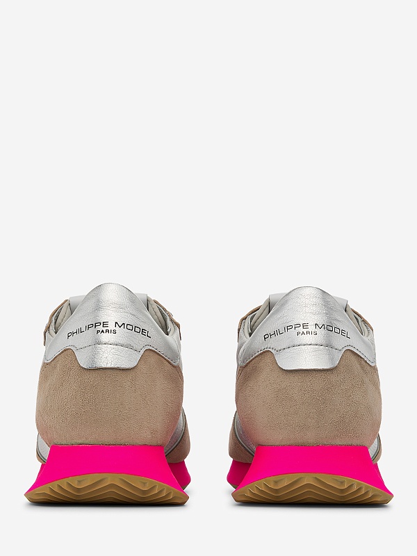Кроссовки жен Philippe Model TZLD ANN2 ANIMALIER NEON_BLANC FUCSIA - 4