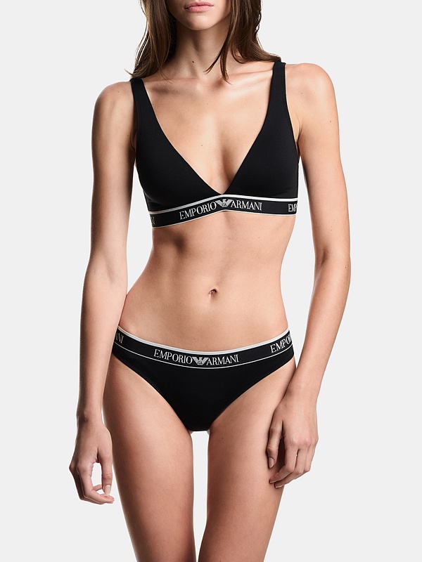 Набор (трусы 2 пары) жен Emporio Armani EW000404 AF15345 MC005 BLACK/BLACK - 4