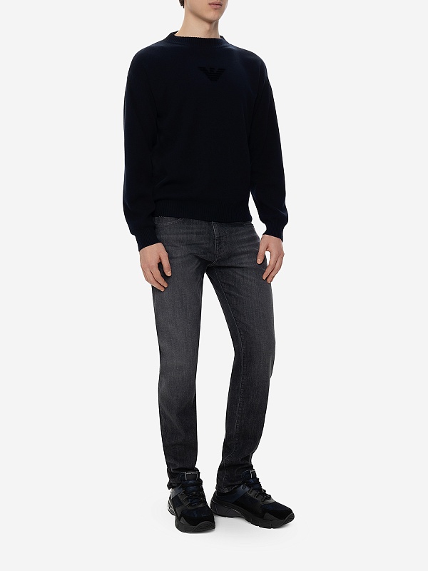 Свитер муж Emporio Armani EM000515 AF12177 UB109 NAVY BLUE - 2