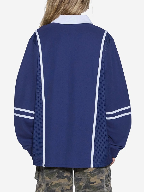 Поло с длинным рукавом жен Ksubi WPS26FT008 navy - 2