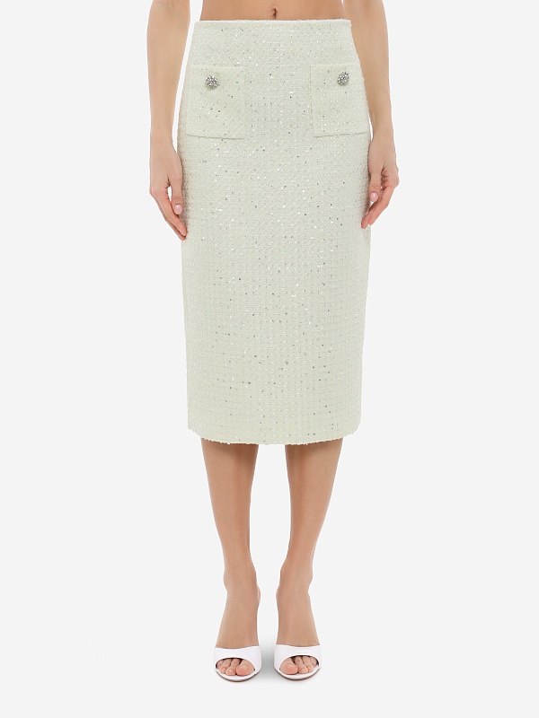 Юбка жен Self-Portrait SS26-026MSK-G LIME - 3