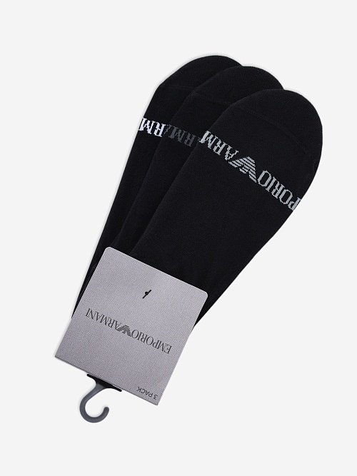Набор (3 пары носков) муж Emporio Armani EM000548 AF20083 MC061 BLACK/BLACK/BLACK - 0