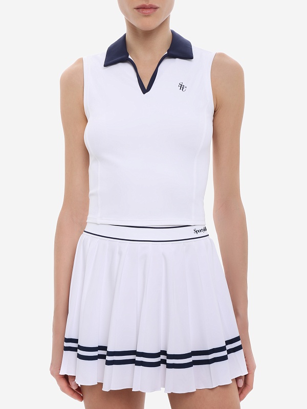 Топ (спортивный) жен Sporty & Rich TO02461302WH50 White/Dark Navy - 3