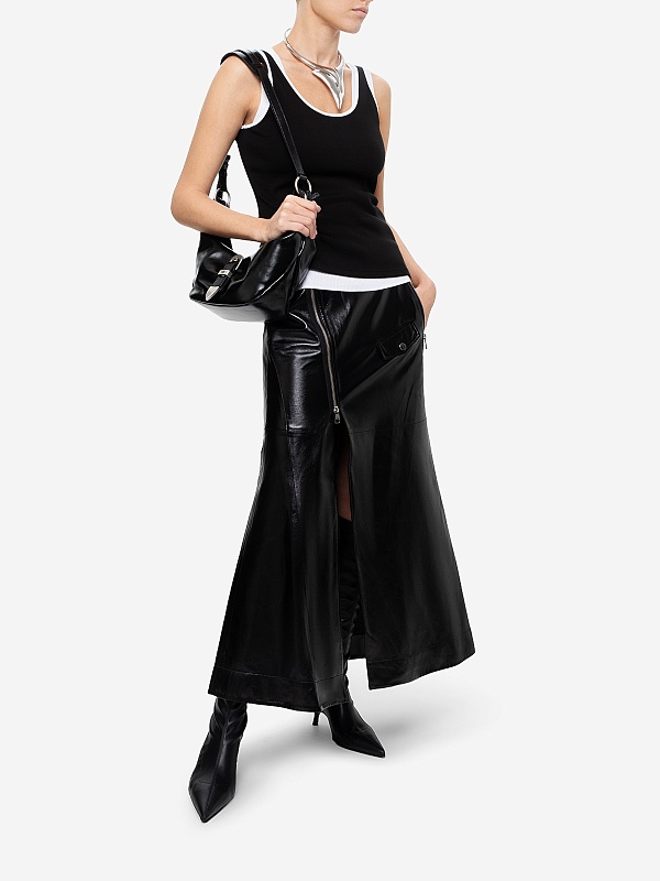 Сумка жен MARGESHERWOOD FF047365 BLACK GLOSSY PLAIN - 6