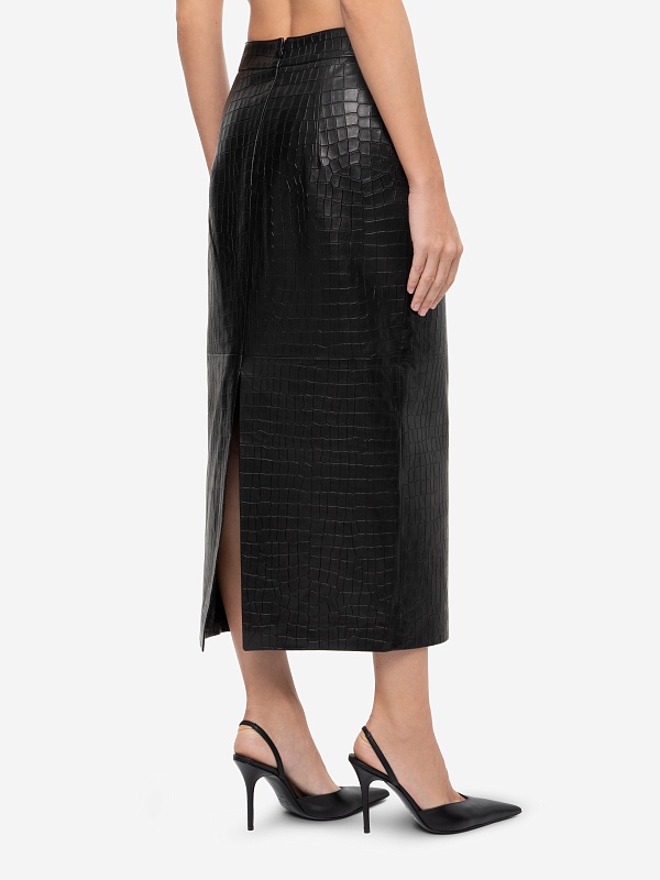 Юбка жен Burka etk-22/1 Черный кроко - 3