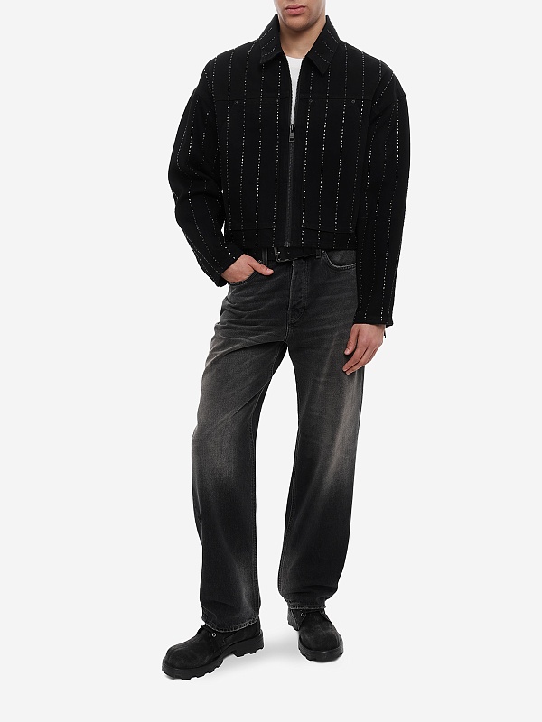 Куртка джинсовая муж PURPLE P052-SPTH126 BLACK - 1