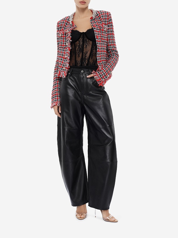Жакет жен Self-Portrait AW26-146J-R RED CHECK - 1