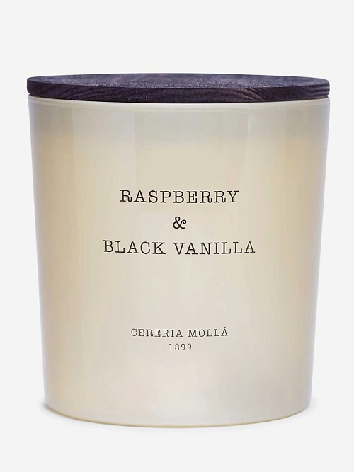 Свеча унисекс Cereria Molla 1899 6633 Raspberry & Black Vanilla XL, 3 фитиля 600г - 0