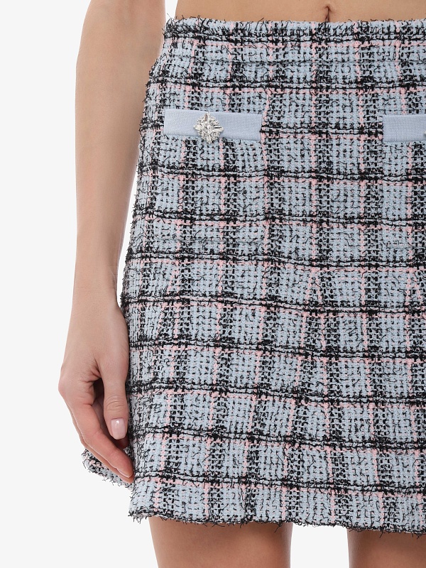 Юбка жен Self-Portrait SS26-187SK-BL BLUE - 5