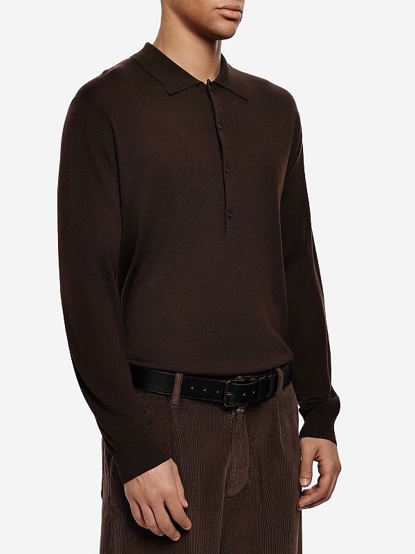 Поло с длинным рукавом муж Closed C86489-92M-EM 694 MARSH GREEN - 2