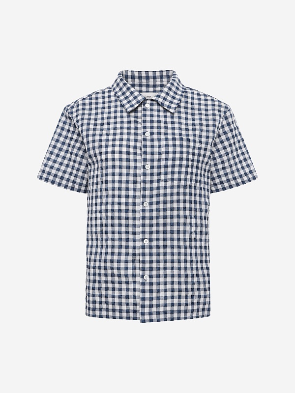 Рубашка жен DUNST UDSH6B133N2 NAVY CHECK - 0