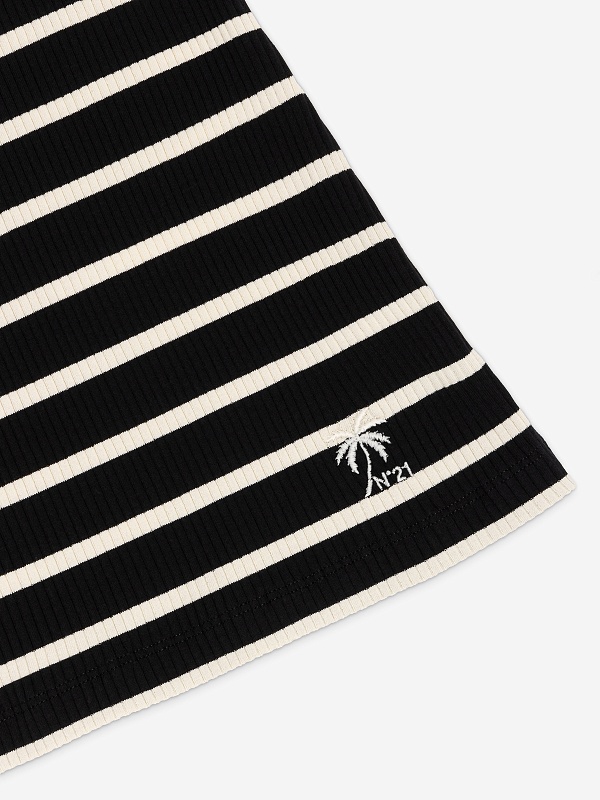 Топ жен N21 F131 4069 R911 FONDO NERO RIGATO BIANCO - 3