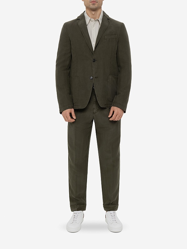 Пиджак муж Officine Generale S24MTLG402PRE OLIVE NIGHT - 2