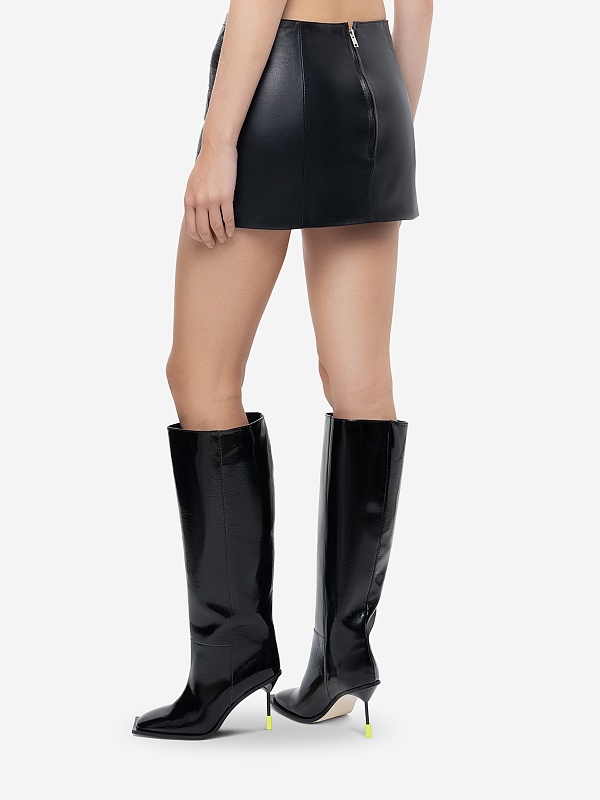 Юбка жен MANOKHI A00290 BLACK/SILVER BUCKLE - 3